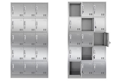 Anti Dust Tall Employee Medicine Display Cabinet , 15 Door Storage Chest For Bedroom