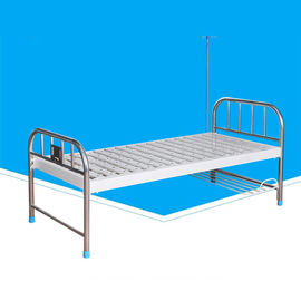 2080*900*500mm Flat Hospital Patient Bed Equipment Metal Material