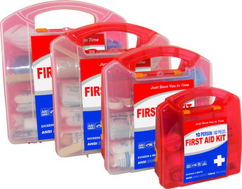 Safe Emergency First Aid Kit Plastic Case Material With Triangular Bandage