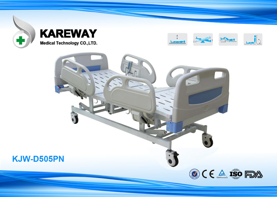 PP Side Rails High Low Bed Hospital Bed , Adjustable Medical Bed For