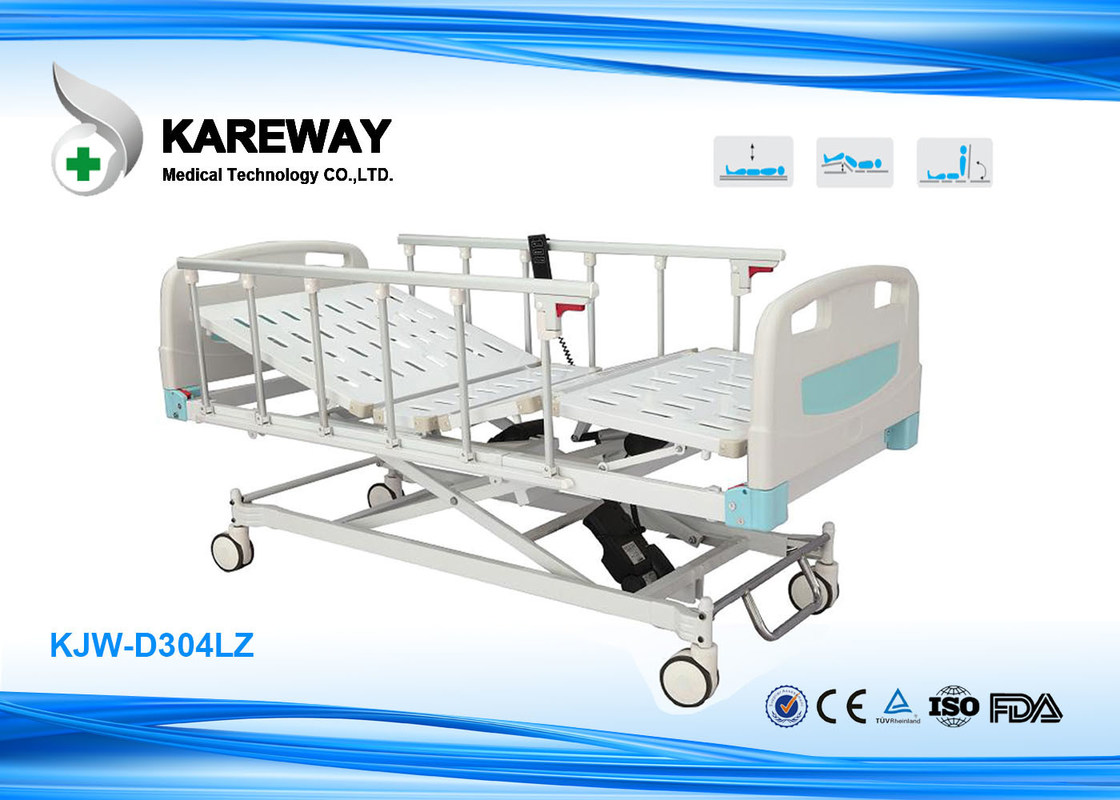 Silent Safe Lock ICU Hospital Bed With X Structure Based , Multi
