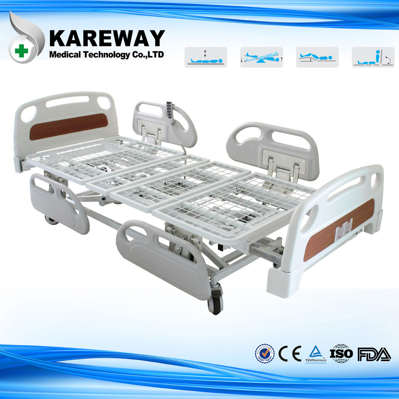 Length Extension Hospital Patient Bed Five Functions With Mesh Frame