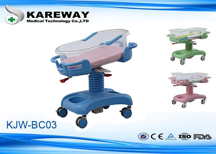 4 Casters Baby Sleeping Cot Bed , Baby Doll Hospital Bed 3 Functions Adjusted