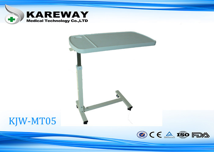 Wearable White ABS Mobile Hospital Tray Table With Liftable And