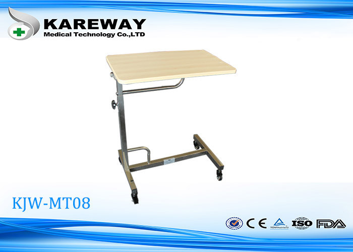 Stainless Steel Adjustable Hospital Tray Table , Antirust Hospital