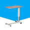On Wheels Folding Over Bed Table , Height Adjustable Hospital Bed Table