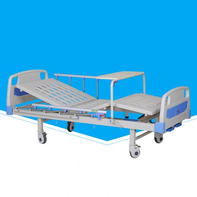 2130 * 960 * 500mm Manual Hospital Bed 0 75 ° Back Section Lifting Angle
