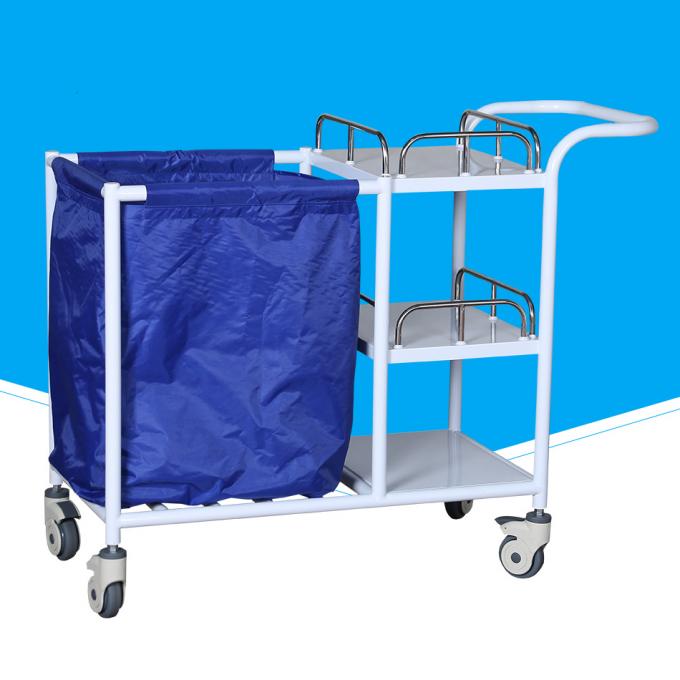 Adjustable Biomedical Waste Trolley , Noiseless Laundry Trolleys For
