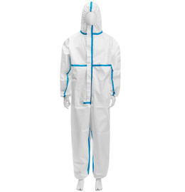 Full Body Personal Disposable Protective Suit For Hospital 78G Composite Material