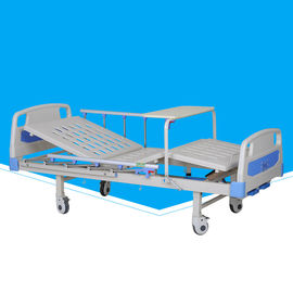 Movable Manual Hospital Bed Durable With Abs Turn Over Table Custom Size