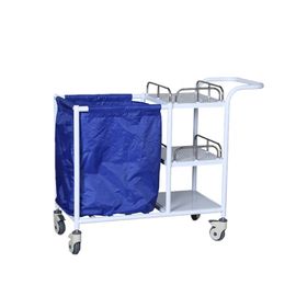 Cleaning Hospital Laundry Trolley , Movable Stainless Steel Hospital Trolley