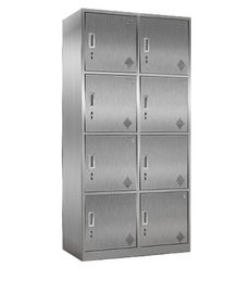 Key Lock 8 Doors Stainless Steel Medicine Display Cabinet Big Capacity Environmentally Friendly