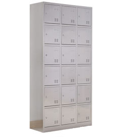 Student Closet 18 Door Locker , Stainless Steel Indoor Outdoor Medicine Display Cabinet