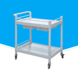 White Abs Hospital Medicine Trolley , Low Noise Delivery Trolley In Hospital