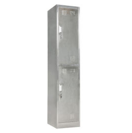 Two Tier Stainless Steel Medicine Display Cabinet  2 Doors Office Furniture For Employee