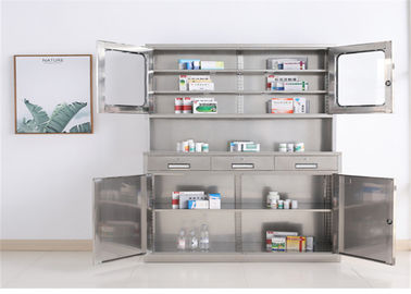 High Performance Hospital Medicine Display Cabinet Large Capacity Easy To Move