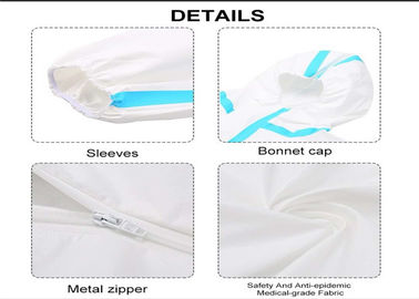 Customized Size Disposable Protective Suit Water Resistant White Color