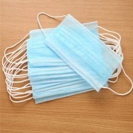 Comfortable Wearing 3 Ply Non Woven Face Mask , Blue Earloop Medical Mask