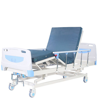 ICU Manual Hospital Patient Bed Anti Rust Leg Elevation ABS Injection Molding