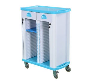 Hospital Medical Storage Cabinets On Wheels , Assembled Medical Chart Cabinets