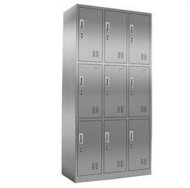 Stable Performance 9 Door Steel medicine display cabinet , Home Clothing Metal Storage Locker