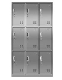 Stable Performance 9 Door Steel medicine display cabinet , Home Clothing Metal Storage Locker