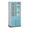 Coated Display Office / Hospital Medicine Display Cabinet H2000*W900*D500mm Modern Style Blue Color