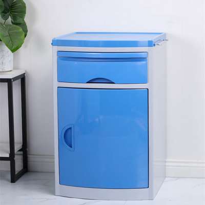 Medical Bedside Table H760*W480*D460MM Hospital Durable Steel Locker With Towel Rack